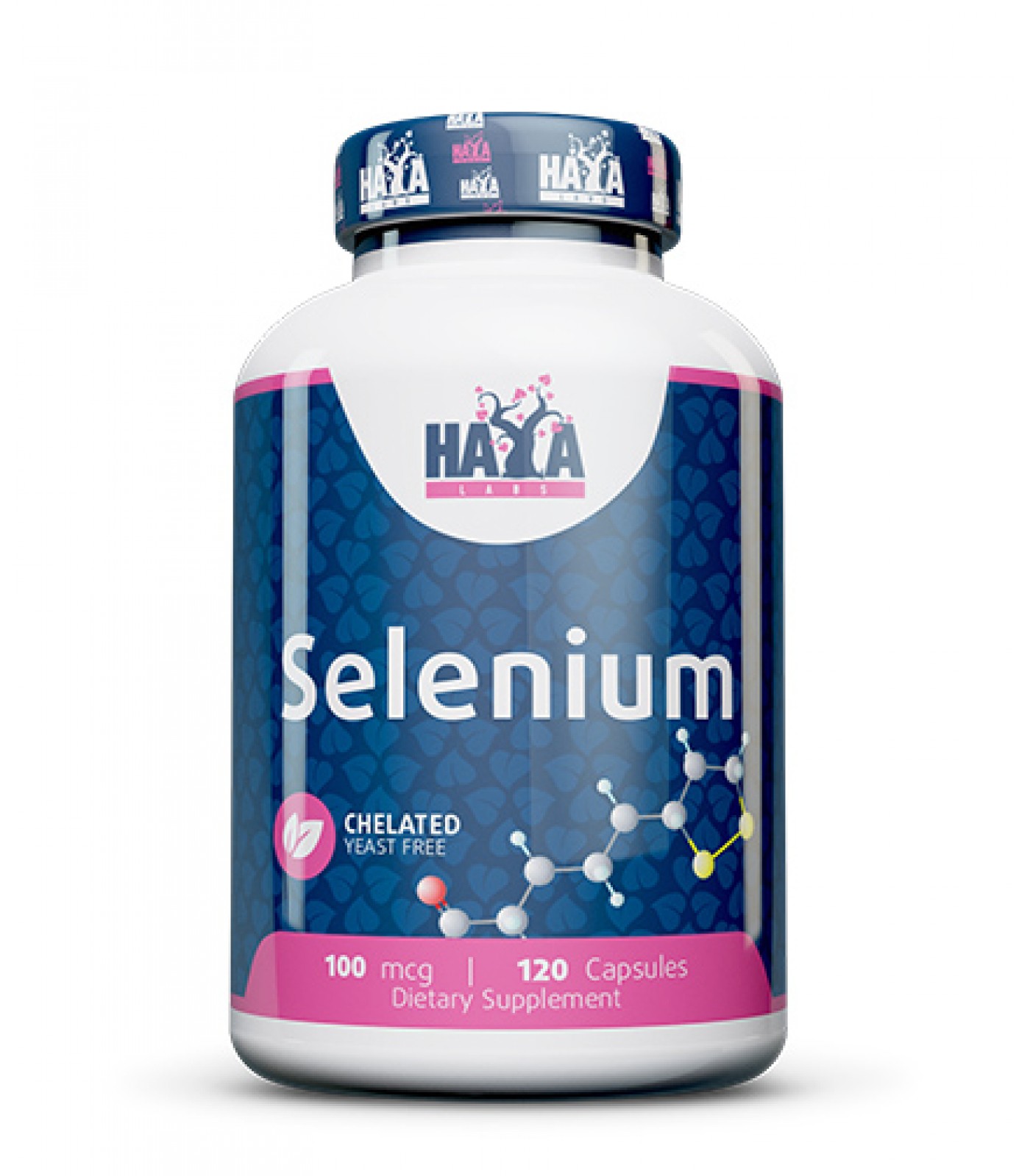 HAYA LABS Selenium /Chelated -yeast free/ 100mcg. / 120 caps.